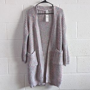 Akemi and Kin Pastel Knit Open Front Cardigan
